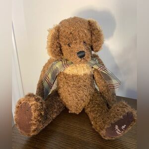 2/$30 Brown Plush Teddy Bear with Plaid Bow - Kids Toy